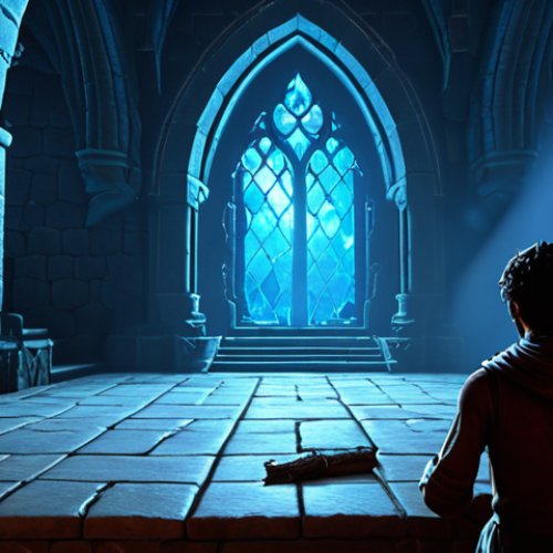 Home 18 A solo gamer, deeply absorbed, face illuminated by the glow of a large monitor, playing a visually rich single-player RPG. Elements of the fantasy world (like a shimmering spell effect, a distant castle, or a mythical creature) subtly extend from the screen into the surrounding, slightly darkened room, emphasizing profound immersion, personal control, and a magical sense of solitude. The atmosphere is serene and focused.